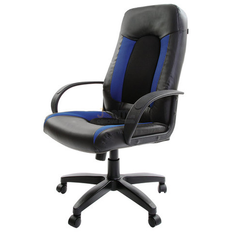 Кресло Strike EX-525 черное/синее