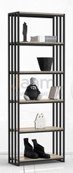 Мебель для персонала Стеллаж низкий с верт.орг. METALFRAME OAK 3